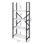 5 Raflı Metal Ayaklı Dekoratif Kitaplık - Görsel 5