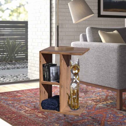 Gold Raflı Yan Sehpa