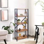 5 Raflı Metal Ayaklı Dekoratif Kitaplık At