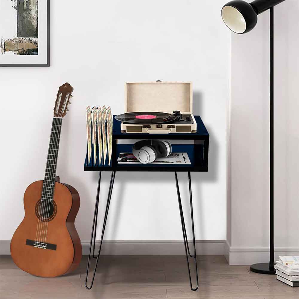 pikap-sehpasi-tel-ayak-siyah-3.jpg Plak Ve Pikap Sehpası - Görsel 1